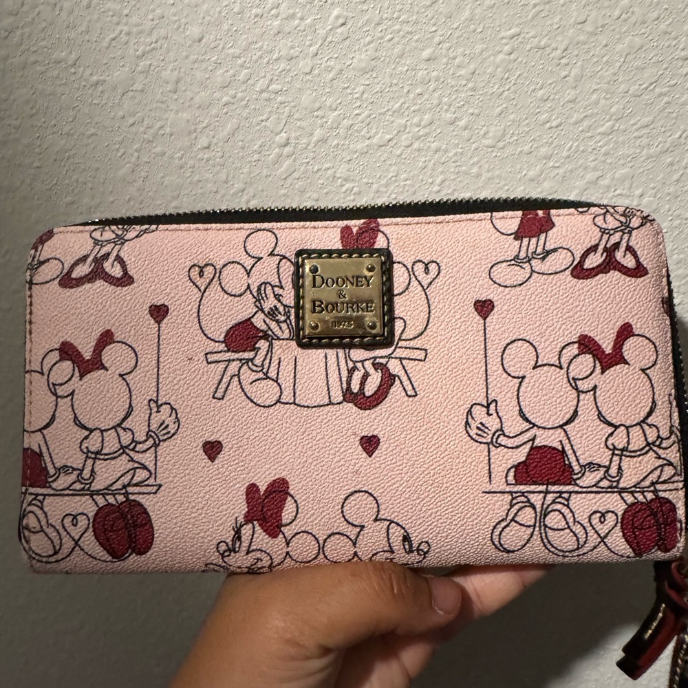 Dooney & Bourke Pink Wallet with Disney Design